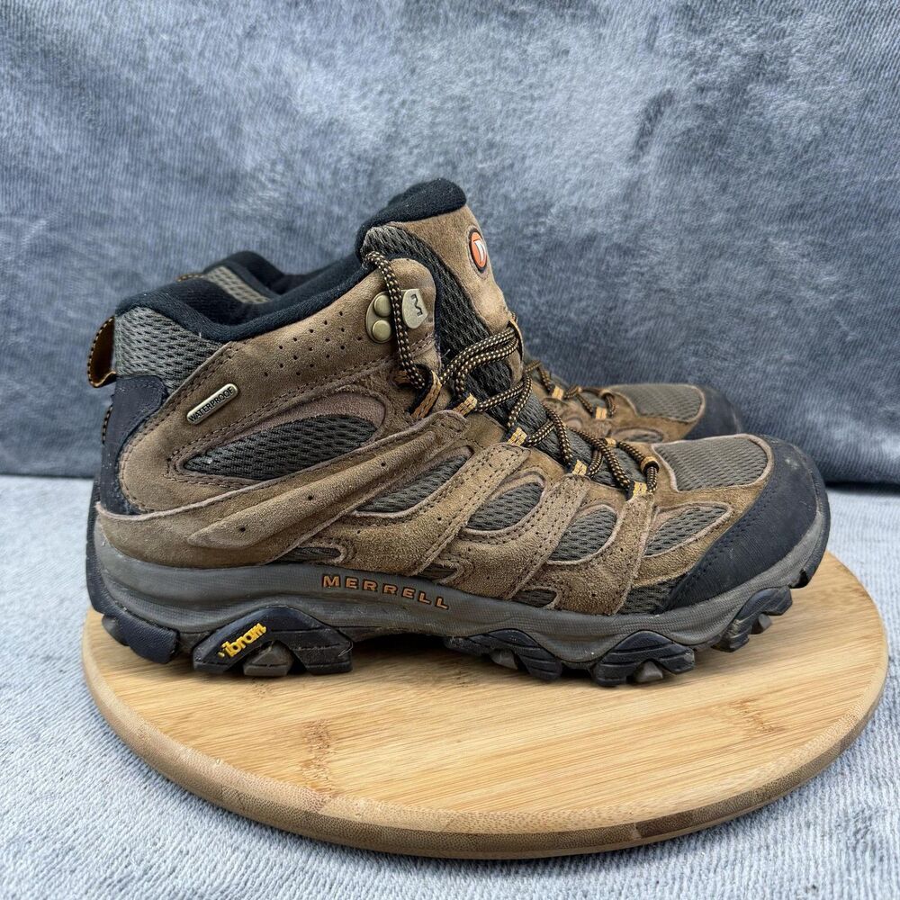 Merrell Moab 3 Boots Mens Size 9.5 Brown Suede Waterproof Hiking Trail J035839